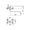 Смеситель для ванны PLstart PL2210-24, хром/мрамор