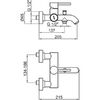 Смеситель для ванны Webert Elio EL850102560, черный