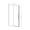 Душевая дверь Vincea Слим-Н (Slim-N) VDS-4SN140CLGM 140x195 см, профиль вороненая сталь. Размер регулировки 1390-1400 мм
