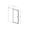 Душевая дверь Vincea Комо-Н (Como-N) VDS-4CN140CGB 140x195 см, профиль черный матовый. Размер регулировки 1390-1410 мм