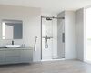 Душевая дверь Vincea Комо Софт (Como Soft) VDS-1CS120CLGM 120x195 см, профиль вороненая сталь. Размер регулировки 1185-1205 мм