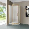 Душевой уголок Vincea Stresa VSP-1S900CLG, 900*900, брашированное золото, стекло прозрачное