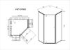 Душевой уголок Vincea Penta VSP-3P900CLGM, 900*900, вороненая сталь, стекло прозрачное