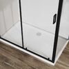 Душевой уголок Vincea City VSR-5CT9011CLB, 1100*900, черный, стекло прозрачное