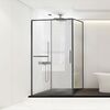 Душевой уголок Vincea Slim Soft VSR-1SS8011CLGM, 1100*800, вороненая сталь, стекло прозрачное