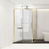 Душевой уголок Vincea Slim Soft VSR-1SS1011CLG, 1100*1000, брашированное золото, стекло прозрачное