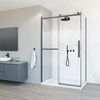 Душевой уголок Vincea Como Soft VSR-1CS1011CLGM, 1100*1000, вороненая сталь, стекло прозрачное