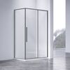 Душевой уголок Vincea Slim-N VSR-4SN9011CLGM, 1100*900, вороненая сталь, стекло прозрачное