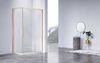 Душевой уголок Vincea Slim-N VSR-4SN8014CLG, 1400*800, брашированное золото, стекло прозрачное