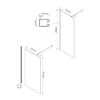 Душевая перегородка Vincea Walk-In VSW-1H110CL,1100*2000, хром, стекло прозрачное