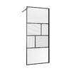 Душевая перегородка Vincea Walk-In VSW-1HC900CFB, 900*2000, черный, стекло прозрачное/рифленое
