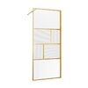 Душевая перегородка Vincea Walk-In VSW-1HC120CFBG, 1200*2000, браш. золото, стекло прозрачное/рифленое