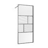 Душевая перегородка Vincea Walk-In VSW-1HC100CFGM, 1000*2000, вороненая сталь, стекло прозрачное/рифленое