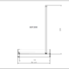 Душевая перегородка Vincea Walk-In HR VSW-4HR800CLG, 800*2000, брашированное золото, стекло прозрачное