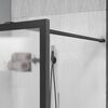 Душевая перегородка Vincea Walk-In VSW-1HP800FLGM, 800*2000, вороненая сталь, стекло рифленое