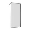 Душевая перегородка Vincea Walk-In VSW-1HP100FLGM, 1000*2000, вороненая сталь, стекло рифленое