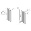Душевая перегородка Vincea Walk-In VSW-1HP100FLGM, 1000*2000, вороненая сталь, стекло рифленое