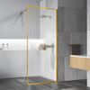 Душевая перегородка Vincea Walk-In VSW-1HP700FLBG, 700*2000, брашированное золото, стекло рифленое