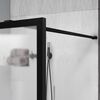 Душевая перегородка Vincea Walk-In VSW-1HP700FLB, 700*2000, черный матовый, стекло рифленое