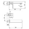 AQUAme AQM6315CR Monza Смеситель для раковины настенный на 2 отв., внутр монтаж в компл., Хром