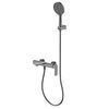 AQUAme AQM6312GM Monza Смеситель для ванны однорычажный, с душевым набором, 3 режима, графит