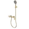 AQUAme AQM6312BG Monza Смеситель для ванны однорычажный, с душевым набором, 3 режима, Brushed gold