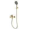 AQUAme AQM6412BG Asti Смеситель для ванны однорычажный, с душевым набором, 3 режима, Brushed gold