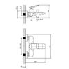 AQUAme AQM6512CR Como Смеситель для ванны однорычажный, с душевым набором, 3 режима, Хром