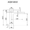 AQUAme AQM6810GM Savona Смеситель для раковины 125мм, оружейная сталь