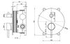 AQUAme AQM8803MB Встраиваемый смеситель на 2 потр. в комплекте с внутр. частью, Черный
