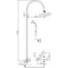 Душевая система Rav Slezak Labe L554.5/3SM