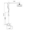 Душевая система Rose R1556F, белый/хром