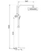 Душевая система Rose R1636F, белый/хром