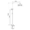 Душевая система Rose R2836H, черный