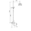 Душевая система Rose R1336, белый/хром