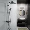 Душевая система с термостатом Rose R1896H, черный