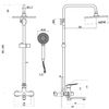 Душевая система Savol S-600608AW, белый/хром