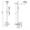 Душевая система Fmark FS8145Q, графит