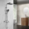 Душевая система Rose R1056T, оружейная сталь