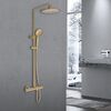 Душевая стойка Vincea Desire VSFS-1D0TBG термостатическая, брашированное золото