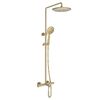 Душевая стойка Vincea Desire VSFS-1D1TBG термостатическая с изливом, 25см верх душ, брашированное золото