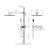 Душевой комплект Vincea Groove VSFW-4G01BG4 встраиваемый, 2 режима, 30см верх душ, брашированное золото