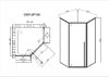 Душевой уголок Vincea Penta VSP-3P100CLB, 1000*1000, черный, стекло прозрачное
