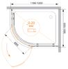 Душевой уголок CEZARES BERGAMO-W-RH-1-120/100-ARCO-C-Cr-R-IV профиль хром, стекло прозрачное 120x100 см