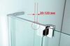 Душевой уголок CEZARES SLIDER-AH-1-90-100/110-C-Cr профиль хром, стекло прозрачное 100-110x90 см
