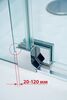 Душевой уголок CEZARES SLIDER-AH-1-90-100/110-C-Cr профиль хром, стекло прозрачное 100-110x90 см