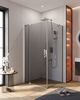 Душевой уголок CEZARES SLIDER-AH-1-90-100/110-GRIGIO-Cr профиль хром, стекло тонированное 100-110x90 см