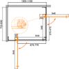 Душевой уголок CEZARES SLIDER-AH-2-70/80-100/110-C-BORO профиль золото матовое, стекло прозрачное 70-80x100-110 см