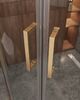Душевой уголок CEZARES MOLVENO-R-22-100+30-C-BORO-IV профиль золото матовое, стекло прозрачное 130x130 см