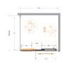 Душевой уголок CEZARES MOLVENO-AHF-31-90/80-C-CR-IV профиль хром, стекло прозрачное 90x80 см